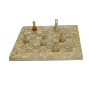 Handcrafted Onyx Marble Chess Board Size: 8×8 inch