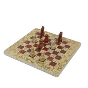 Handcrafted Onyx Marble Chess Board Size: 8×8 inch