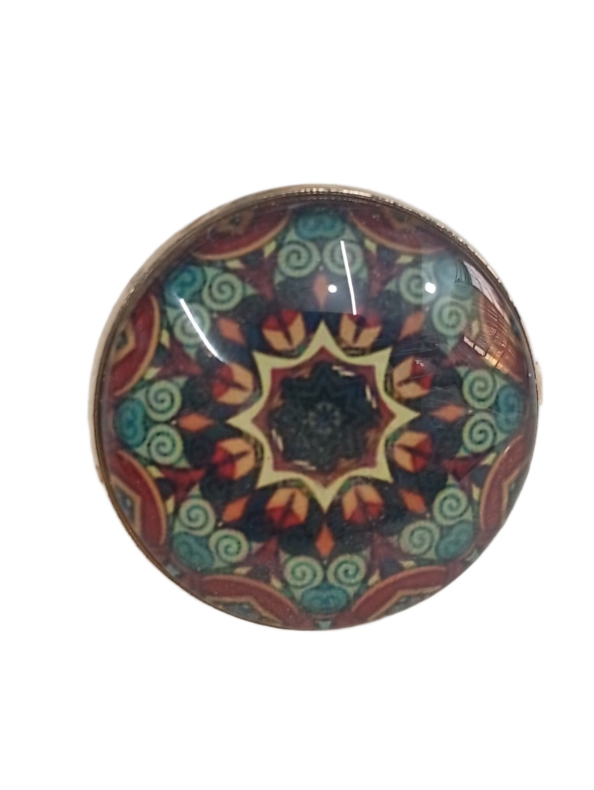Elegant Mandala Ring Bohemian Ethnic Statement Jewelry - Image 3