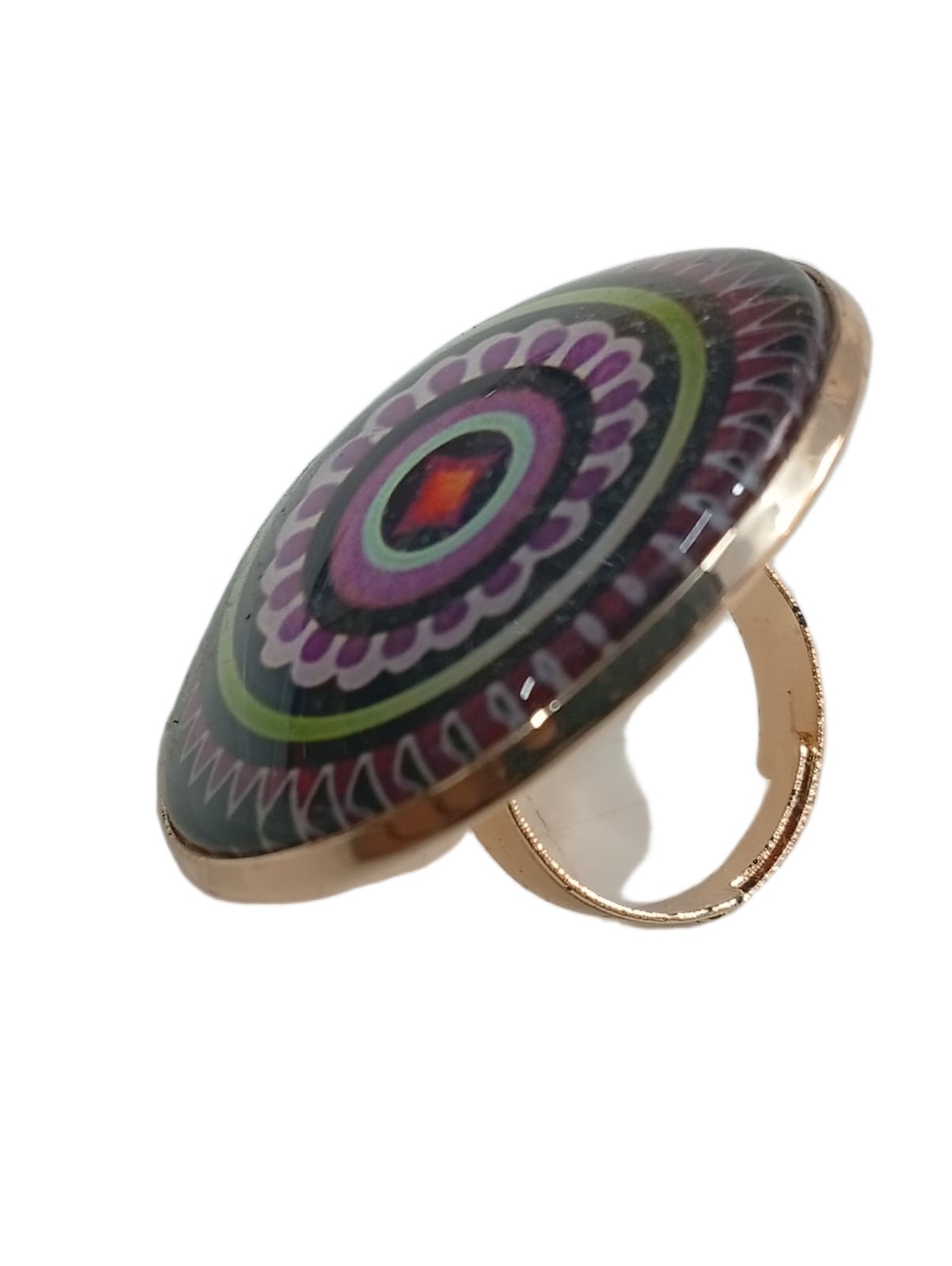 Elegant Mandala Ring Bohemian Ethnic Statement Jewelry - Image 3