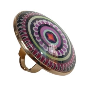 Elegant Mandala Ring Bohemian Ethnic Statement Jewelry