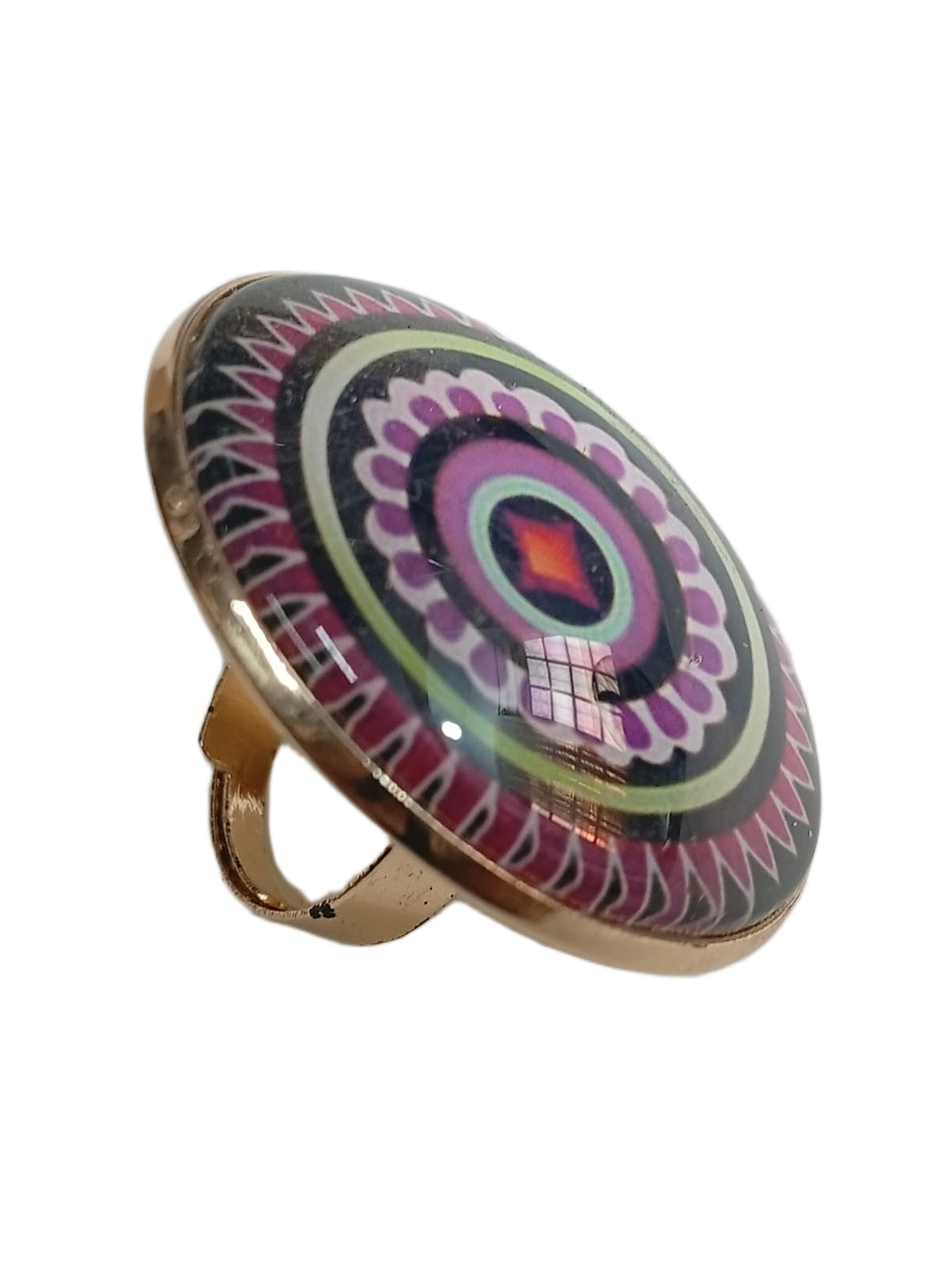 Elegant Mandala Ring Bohemian Ethnic Statement Jewelry