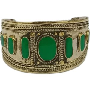 Afghani Antique Style Stone Cuff Bracelet
