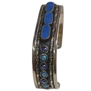Elegant Afghani Stone Cuff Bracelet Traditional Tribal Jewelry