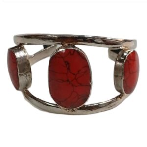 Elegant Afghani Stone Cuff Bracelet Traditional Tribal Jewelry