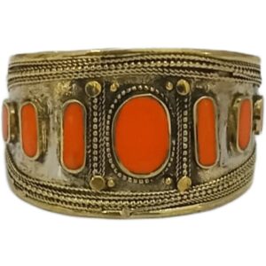 Afghani Antique Style Stone Cuff Bracelet