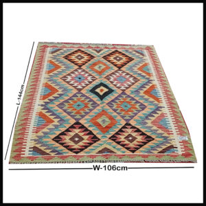 Handcrafted Traditional Kilim Rug Size ( W-144 x H-106 )