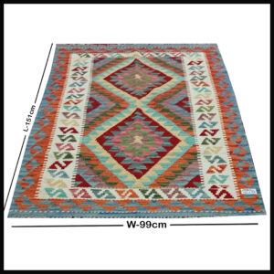 Handcrafted Traditional Kilim Rug Size ( W-151 x H-99 )