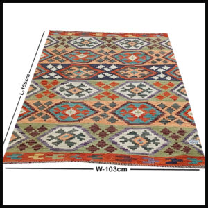 Handcrafted Traditional Kilim Rug Size ( W-155 x H-103 )
