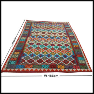 Handcrafted Traditional Kilim Rug Size ( W-255 x H-186  )