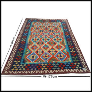 Handcrafted Traditional Kilim Rug Size ( W-260 x H-177 )
