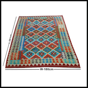 Handcrafted Traditional Kilim Rug Size  ( W-261 x H-180 )