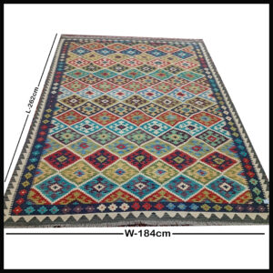Handcrafted Traditional Kilim Rug Size ( W-262cm x H-184cm )
