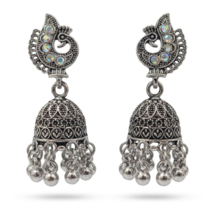 Vintage Pearl Drop Jhumka Earrings – Traditional Statement Jewelry