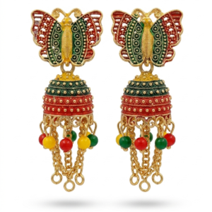 Vintage Pearl Drop Jhumka Earrings – Traditional Statement Jewelry