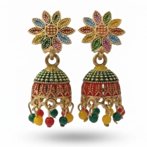Vintage Pearl Drop Jhumka Earrings – Traditional Statement Jewelry