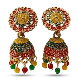 Vintage Pearl Drop Jhumka Earrings – Traditional Statement Jewelry
