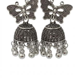 Vintage Pearl Drop Jhumka Earrings – Traditional Statement Jewelry
