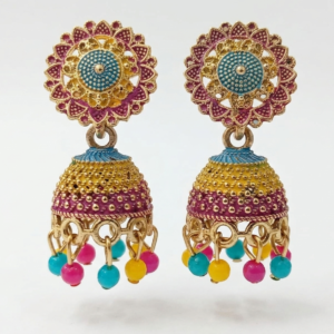 Vintage Pearl Drop Jhumka Earrings – Traditional Statement Jewelry
