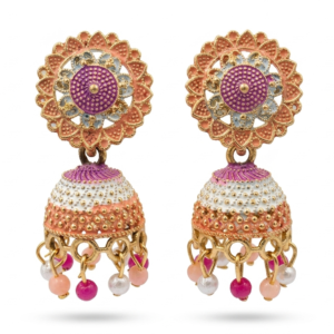 Vintage Pearl Drop Jhumka Earrings – Traditional Statement Jewelry
