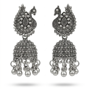 Vintage Pearl Drop Jhumka Earrings – Traditional Statement Jewelry