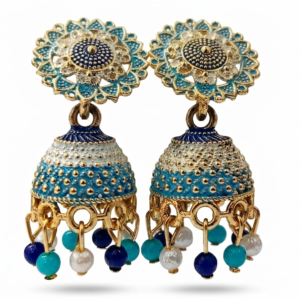 Vintage Pearl Drop Jhumka Earrings – Traditional Statement Jewelry