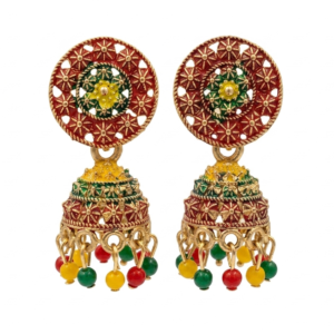 Vintage Pearl Drop Jhumka Earrings – Traditional Statement Jewelry