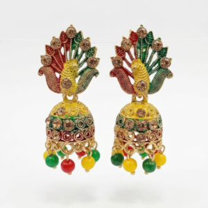Vintage Pearl Drop Jhumka Earrings – Traditional Statement Jewelry