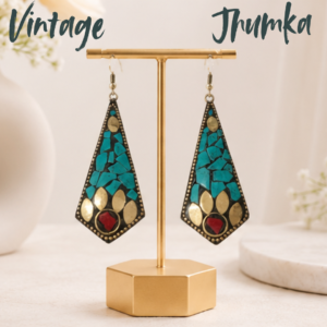 Vintage Pearl Drop Jhumka Earrings – Traditional Statement Jewelry