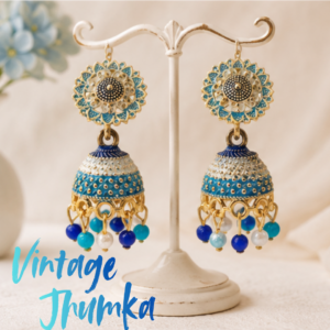 Vintage Pearl Drop Jhumka Earrings – Traditional Statement Jewelry