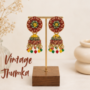 Vintage Pearl Drop Jhumka Earrings – Traditional Statement Jewelry