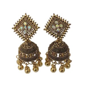 Vintage Pearl Drop Jhumka Earrings – Traditional Statement Jewelry