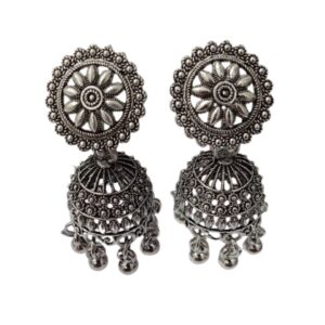 Vintage Pearl Drop Jhumka Earrings – Traditional Statement Jewelry