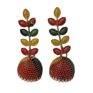 Vintage Pearl Drop Jhumka Earrings – Traditional Statement Jewelry