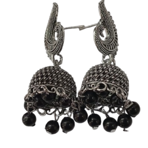 Vintage Pearl Drop Jhumka Earrings – Traditional Statement Jewelry