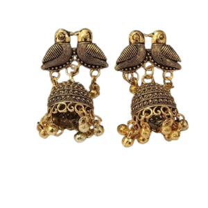 Vintage Pearl Drop Jhumka Earrings – Traditional Statement Jewelry