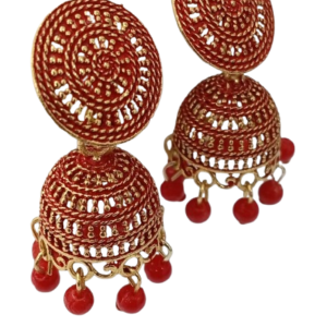 Vintage Pearl Drop Jhumka Earrings – Traditional Statement Jewelry