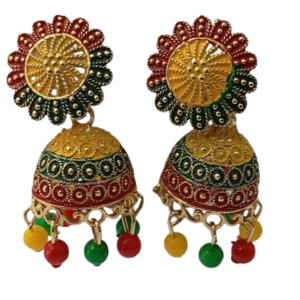 Vintage Pearl Drop Jhumka Earrings – Traditional Statement Jewelry