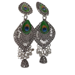 Vintage Pearl Drop Jhumka Earrings – Traditional Statement Jewelry