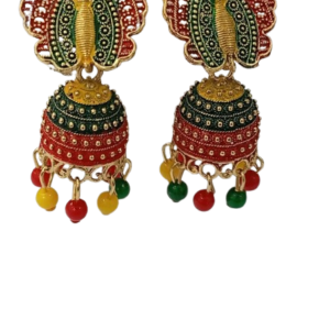 Vintage Pearl Drop Jhumka Earrings – Traditional Statement Jewelry