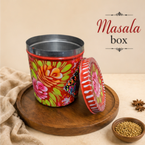 Truck Art Masala Box Traditional Pakistani Spice Storage (H-3.5 Inch)