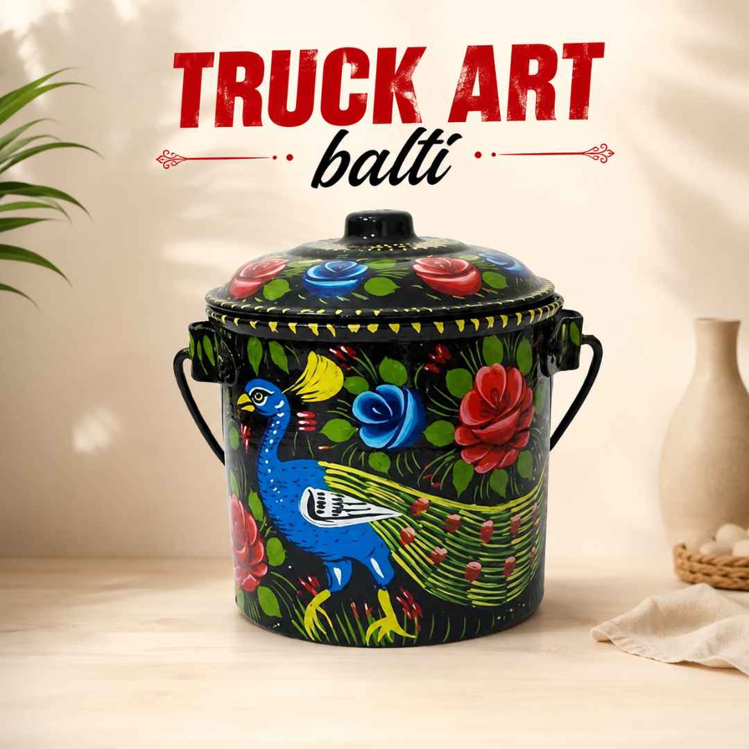 Truck Art Milk Bucket (L17cm x W14cm)