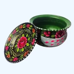 Handcrafted Decorative Pot with Matching Plate
