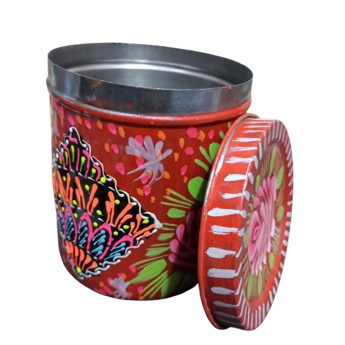 Truck Art Masala Box Traditional Pakistani Spice Storage (H-4.5 Inch) - Image 4