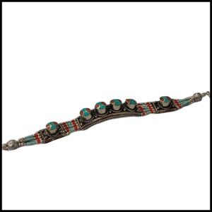 Ethnic Tribal Bracelet with Stones – Handmade Statement Jewelry