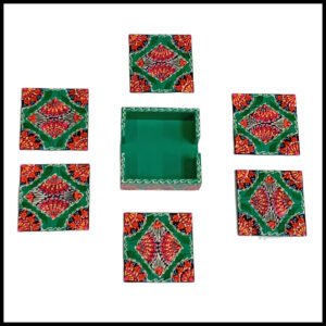 Truck Art Tea Coaster Set of 6 with Holder