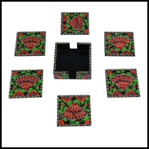 Truck Art Tea Coaster Set of 6 with Holder
