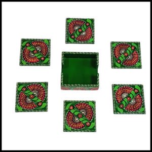 Truck Art Tea Coaster Set of 6 with Holder
