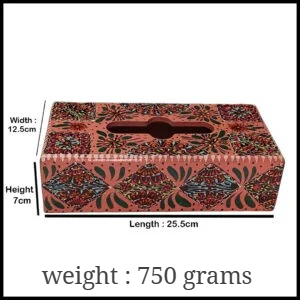 Wooden Truck Art Tissue Box ( 25.5 × 12.5 cm ) , Pakistani Truck Art Tissue Holder , Decorative Truck Art Tissue Box for Home