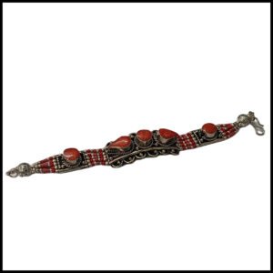 Ethnic Tribal Bracelet with Stones – Handmade Statement Jewelry